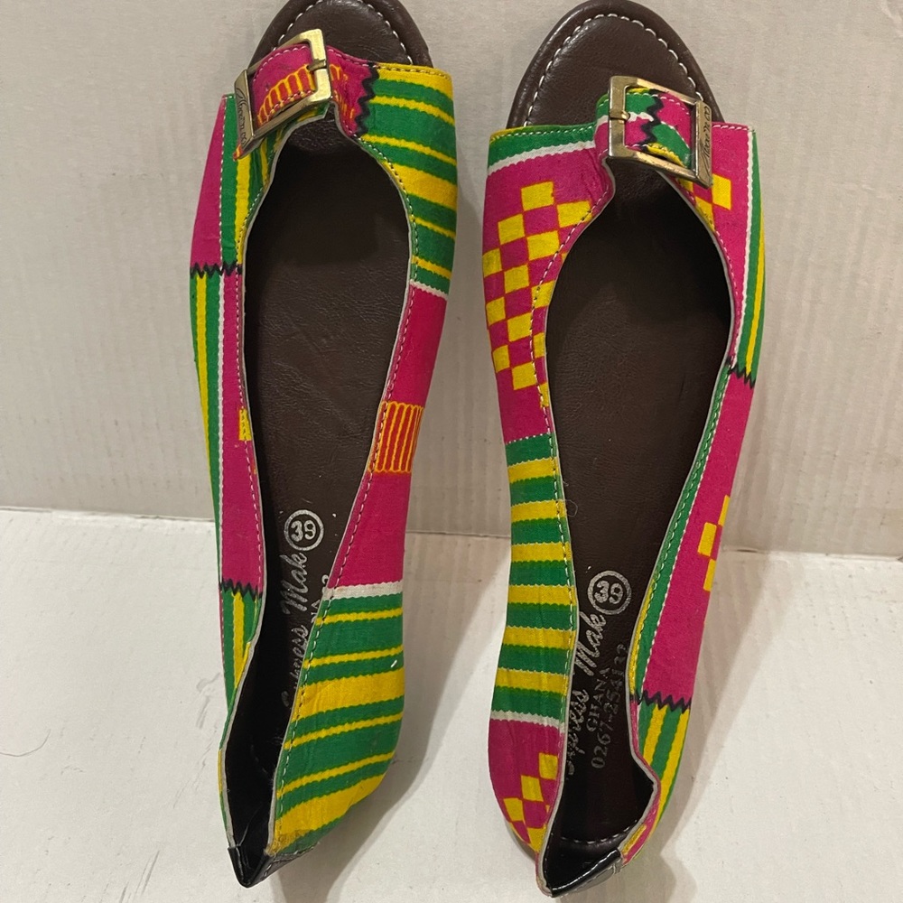 CUSTOM MADE FLAT OPEN TOE SHOES